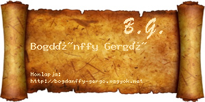 Bogdánffy Gergő névjegykártya