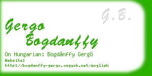 gergo bogdanffy business card