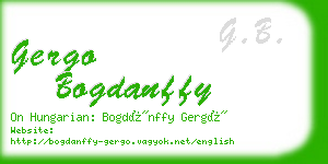 gergo bogdanffy business card